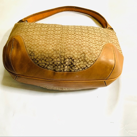 COACH HOBO BAG #6618 CANVAS WITH LEATHER TRIM - Picture 3 of 7